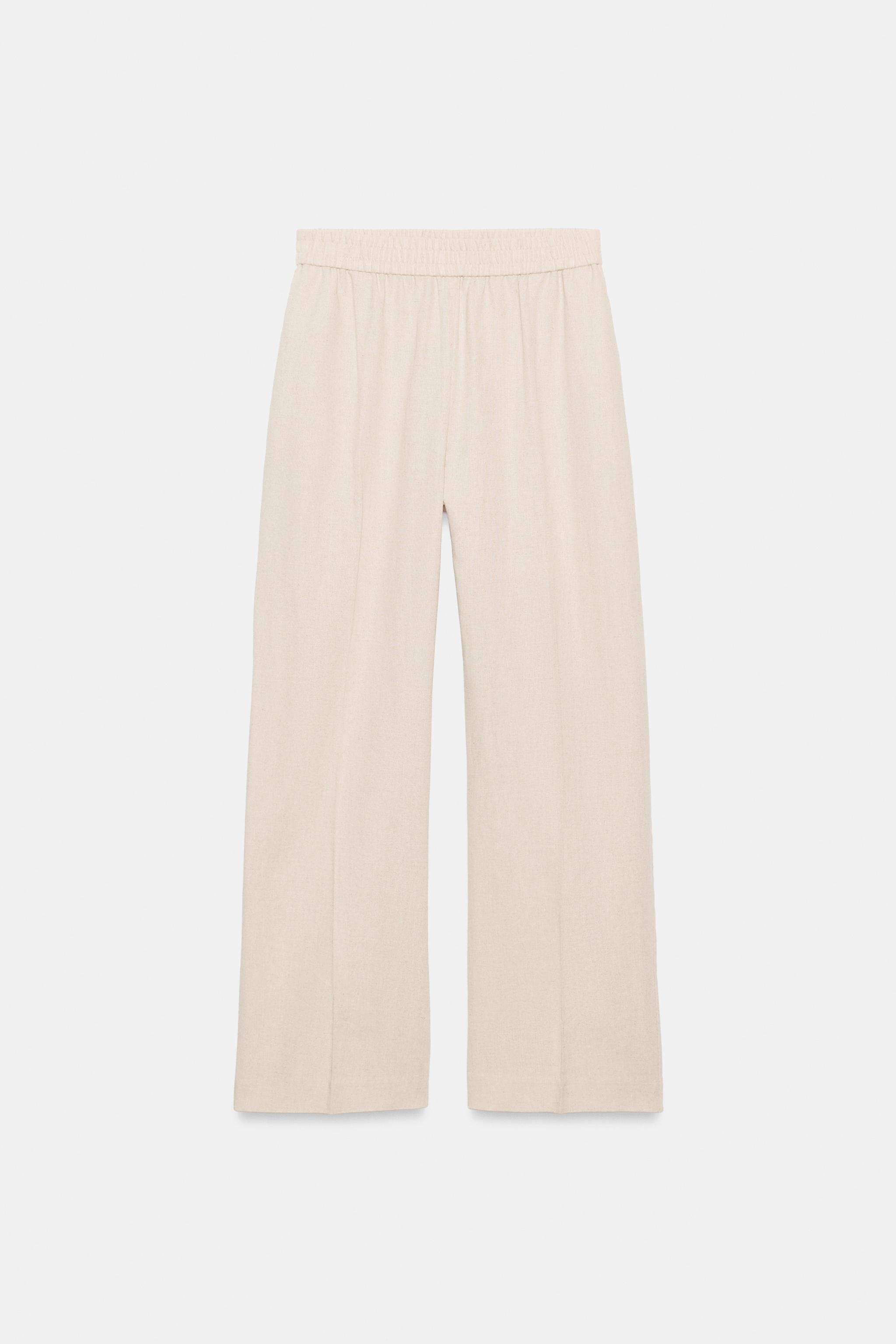 PANTALON DROIT AVEC LIN